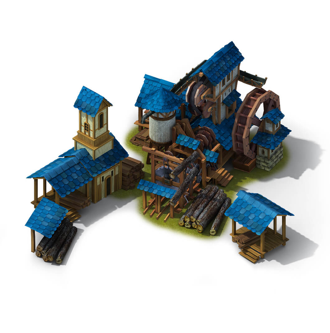 3D Buildings Creation for MMO Game Lust Power