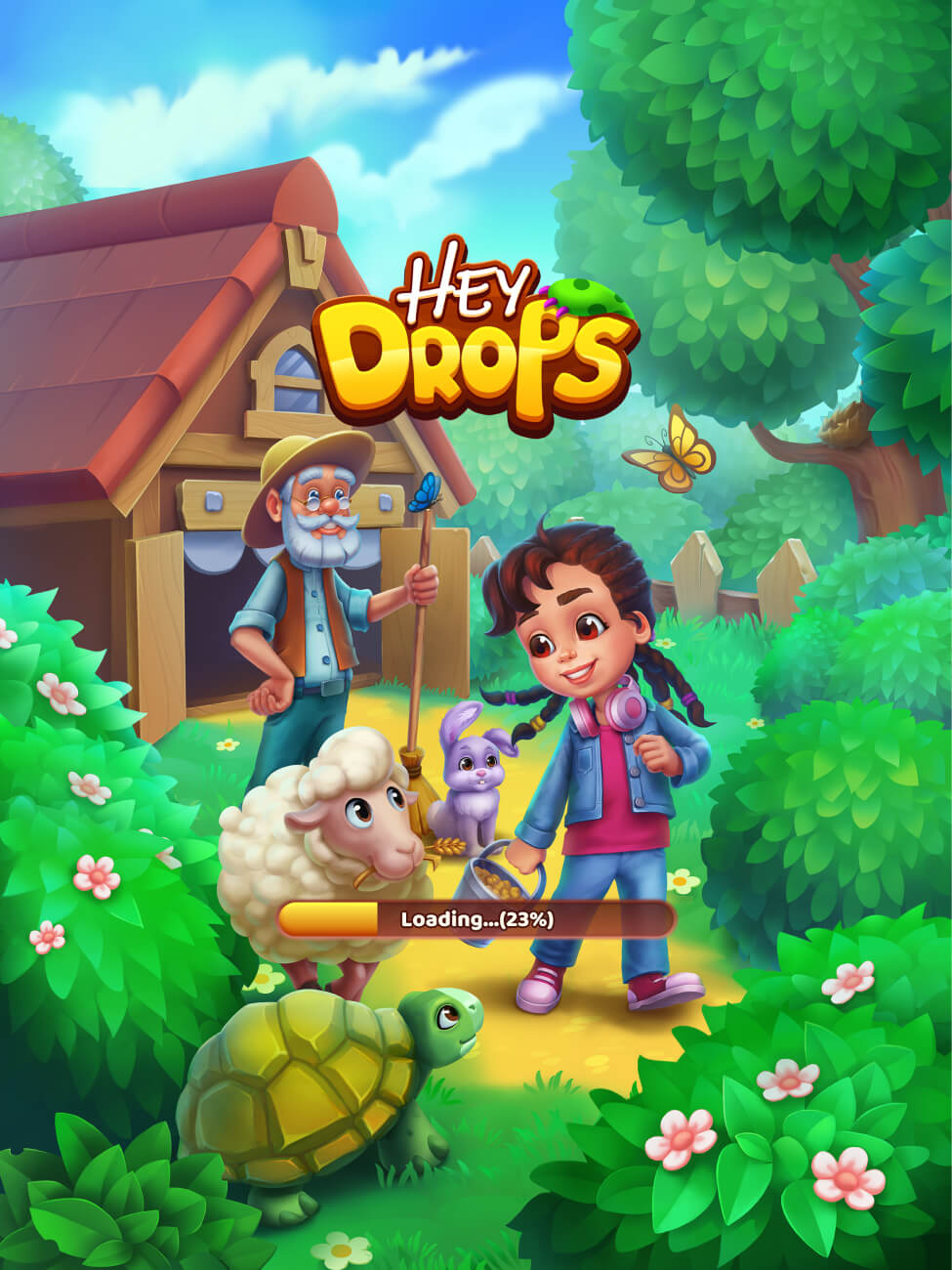 2D Illustration Artwork for Hey Drops Game