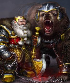 King of Dwarfs character concept art and illustration design