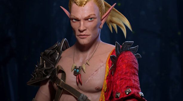 Elf warrior 3d character design